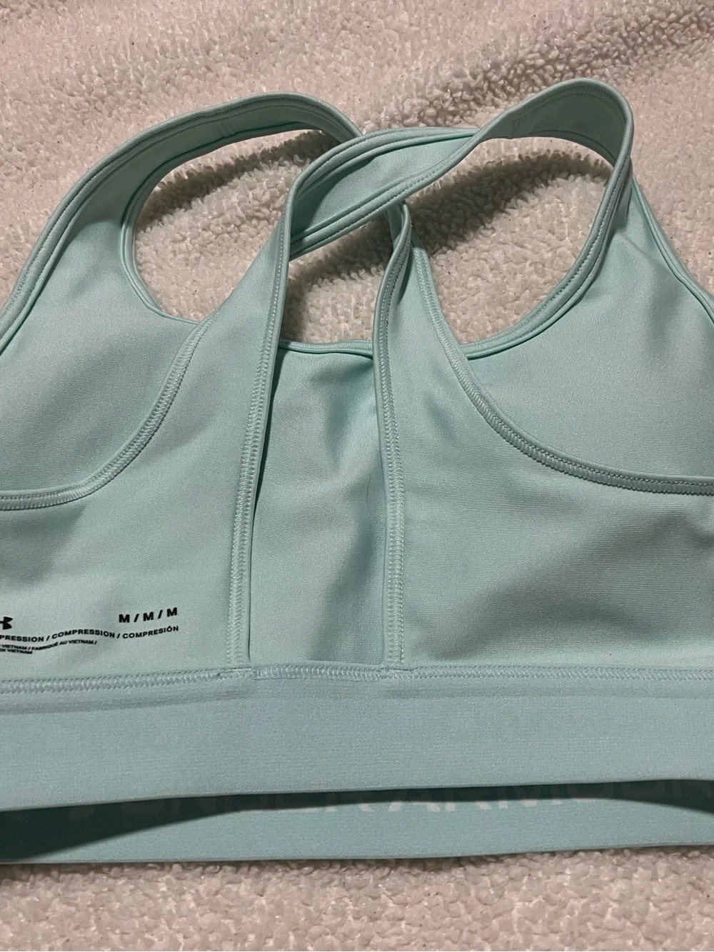 Under Armour Light Mint Crossback Sports Bra